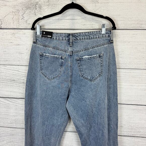 Fashion Nova Women's Go Back To The 90's Side Slit Button Fly Jeans Size 9 - Picture 9 of 9